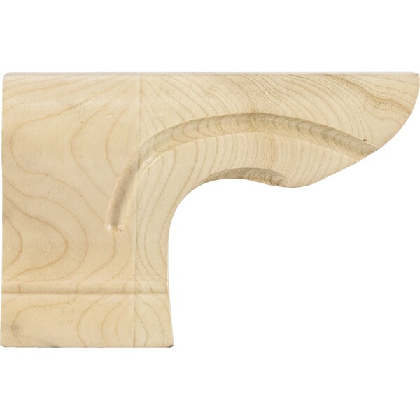 Hardware Resources 6" Wx1-1/8"Dx4"H Oak Left Rounded Pedestal Foot PFL-OK - main